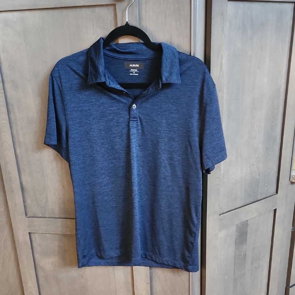Alfani Blue Polo Shirt Casual Comfort
